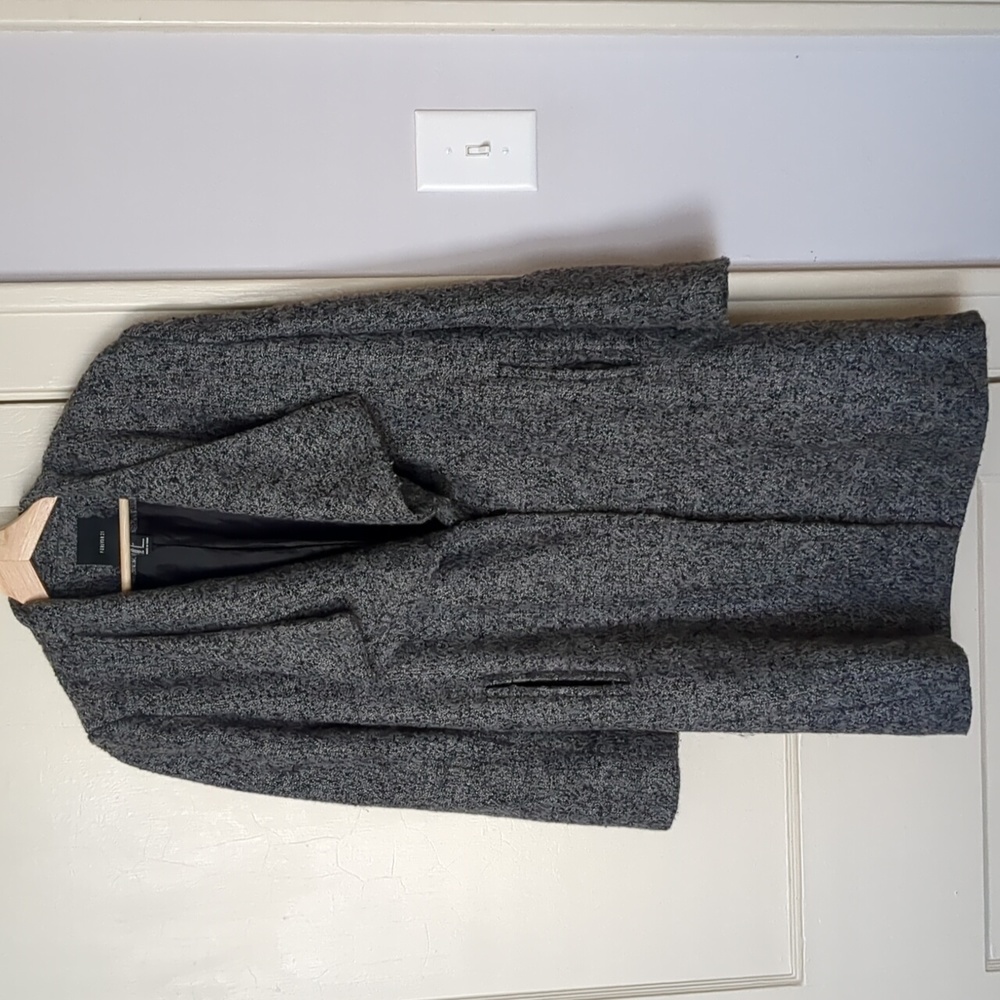 Gray Dress Coat, Forever 21, Size S